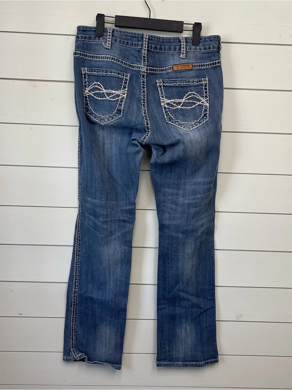 Cowgirl Tuff Company‎ Demi Cream dark blue denim jeans women’s size 30 X 33